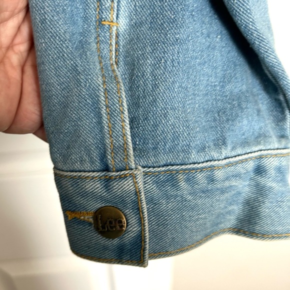VTG Lee Blue Denim Button Down Trucker Jacket Men’s XL - Picture 2 of 12